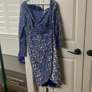 Cute blue and silver cocktail dress